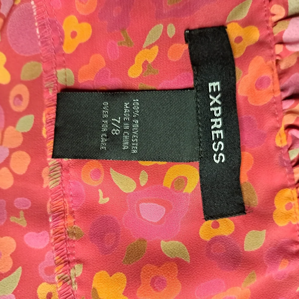 Express Pink Floral Dress Size 8 Spaghetti Summer Sundress Straps EUC Vacation - Picture 7 of 13